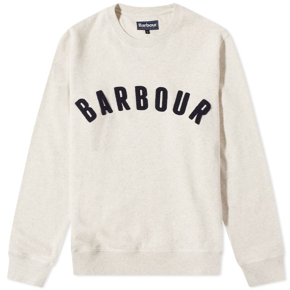 Mikina Barbour Prep Logo Crew Sweatshirt Biela | MOL0101BE54, 0