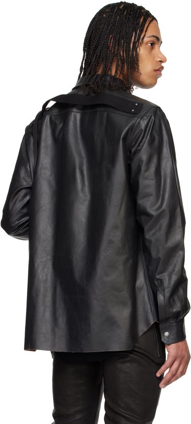 Košeľa Rick Owens Rick Owens Hollywood Leather Overshirt Čierna | RU01E5729 LTP, 2