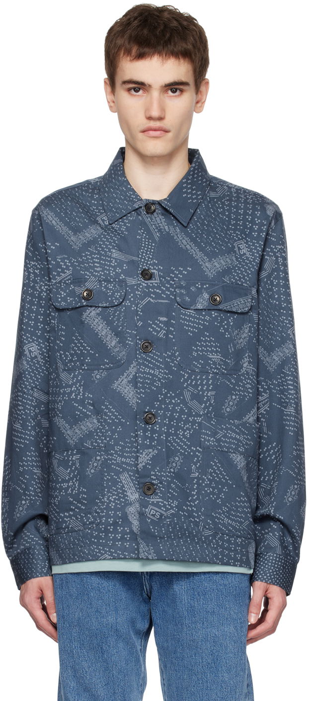 Bunda Paul Smith PS Paul Smith Bandana Print Jacket Modrá | M2R-352Y-L21842, 0