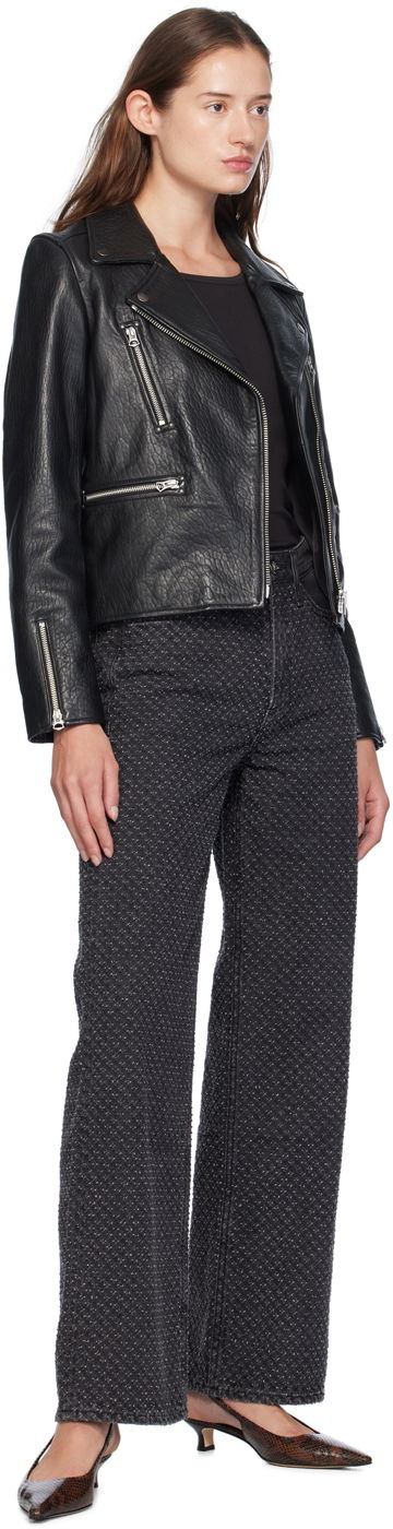 Bunda rag & bone rag & bone Arrow Leather Jacket Čierna | WAW24F2012BU12, 3