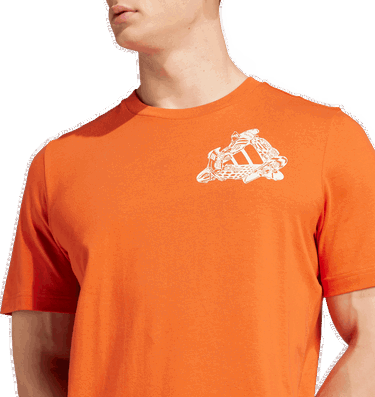 Tričko adidas Performance Football Kicks Graphic Tee Oranžová | JD8212, 3