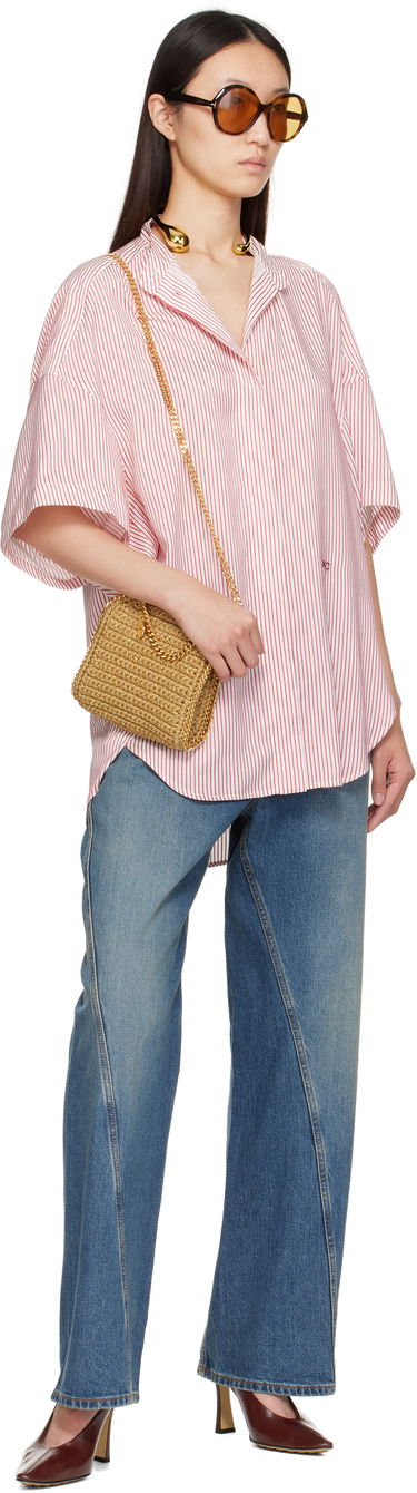 Tote bag Stella McCartney Stella McCartney Tiny Falabella Lurex Crochet Tote Bag Metalická | 391698WP0603, 3