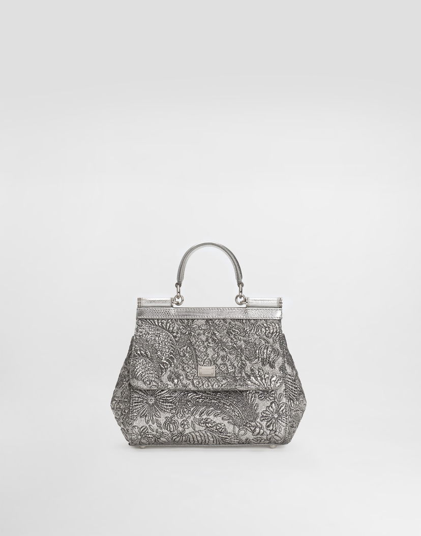 Kabelka Dolce & Gabbana Dolce & Gabbana Medium Sicily Brocade Handbag Metalická | BB6003BR81780998