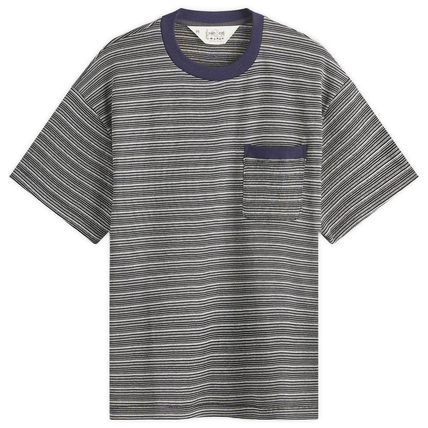Tričko Brain Dead Zig Zag Stripe T-Shirt Šedá | F24T00003935-BLK, 0