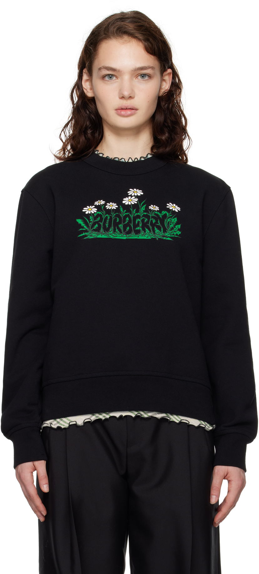 Mikina Burberry Daisy Logo Black Sweatshirt Čierna | 8104900