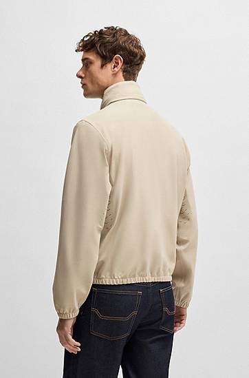 Bomber bunda BOSS BOSS x ASTON MARTIN Water-Repellent Jacket with Laser-Cut Details Béžová | 50534787, 1