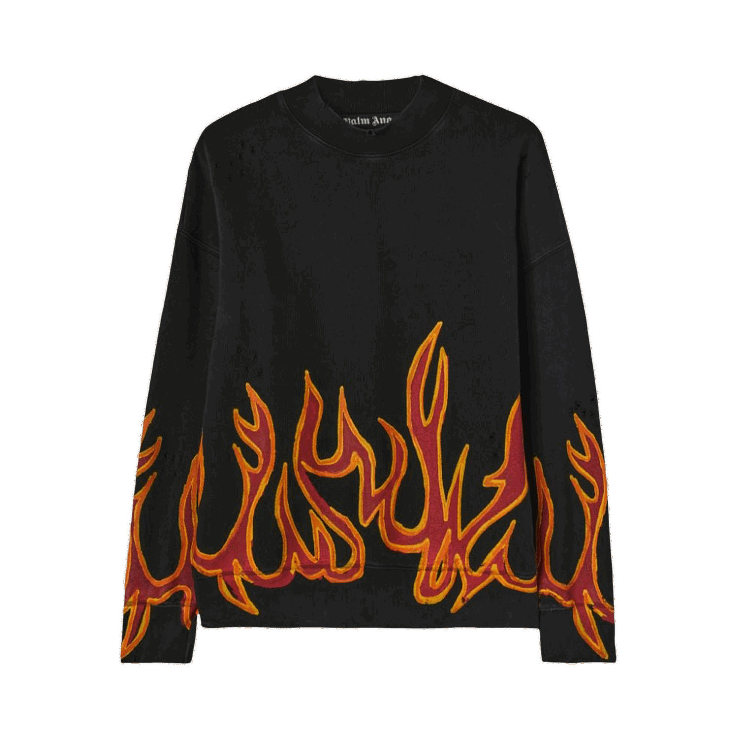Sveter Palm Angels GD Graffiti Flames Crewneck Čierna | PMBA065F22FLE0051025, 0