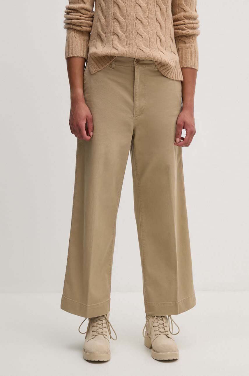 Nohavice Polo by Ralph Lauren High Waist Trousers Béžová | 211939940, 0