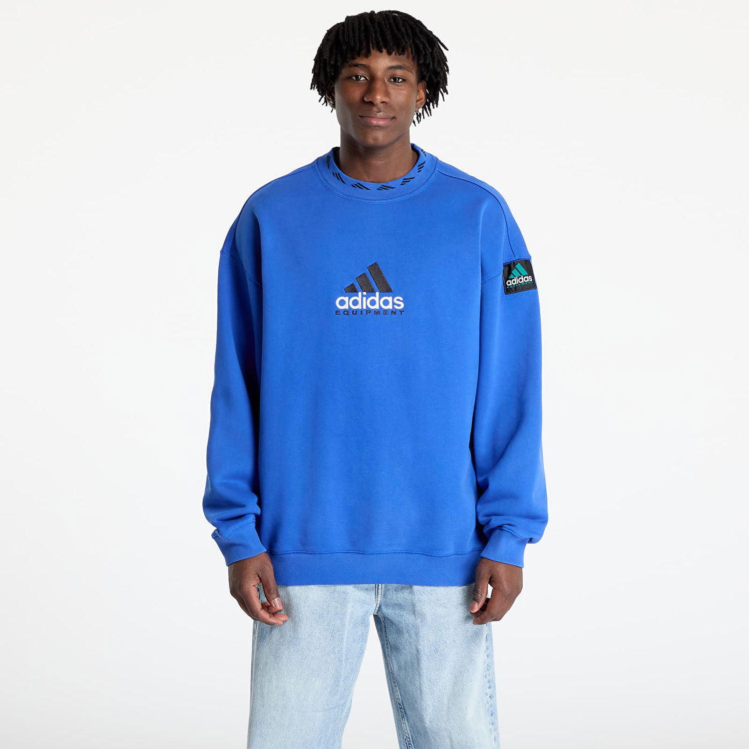 Mikina adidas Performance adidas Equipment Wash Crewneck Sweatshirt Modrá | JC8223, 0