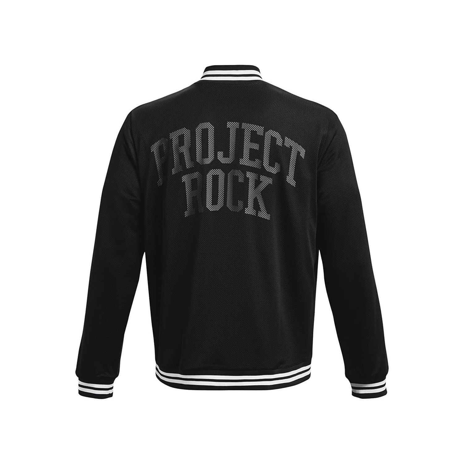 Bunda Under Armour Project Rock Mesh Varsity Jacket Black Čierna | 1377437-001, 1
