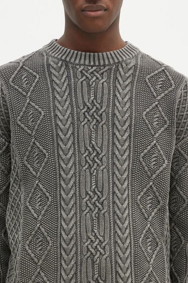Sveter Neighborhood NEIGHBORHOOD Cable Knit Sweater Šedá | 24213NH.KNM01, 3