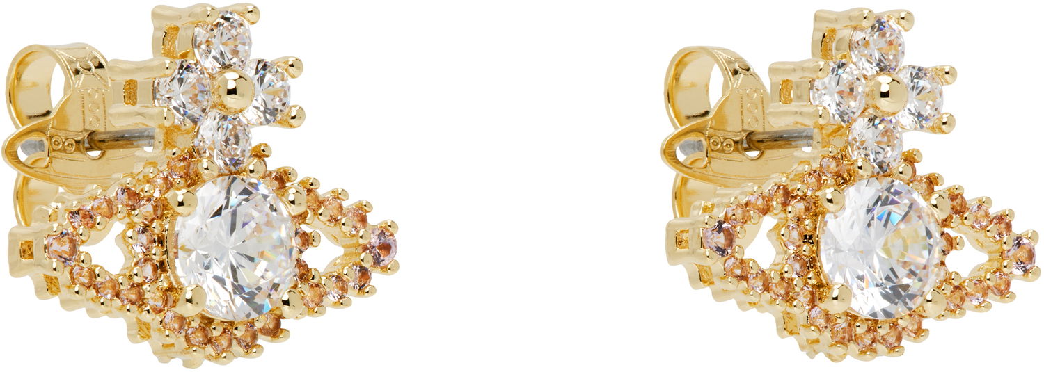 Náušnice Vivienne Westwood Vivienne Westwood Valentina Orb Crystal Earrings Žltá | 62010101-02R829-, 1