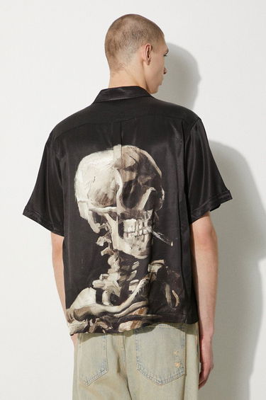 Košeľa Stampd STAMPD Skeleton Camp Collar Relaxed Fit Shirt Čierna | SLA.M3142BD.SKL, 2