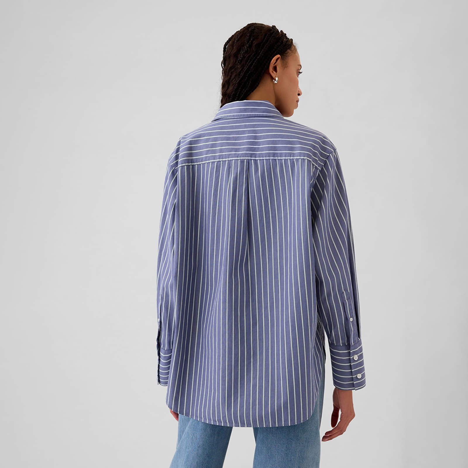 Shirt Stripy Big Shirt Blue Green Stripe XS