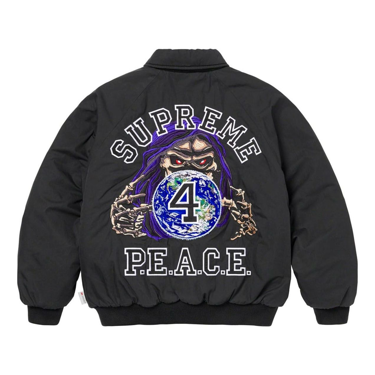 Bomber bunda Supreme Embroidered Work Jacket With Grim Reaper Čierna | SUP-FW23-182, 0