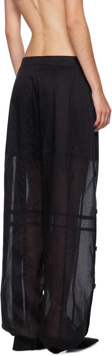 Nohavice Jil Sander Jil Sander Cotton Muslin Snap Button Trousers Čierna | J01KA0185_J45014, 2