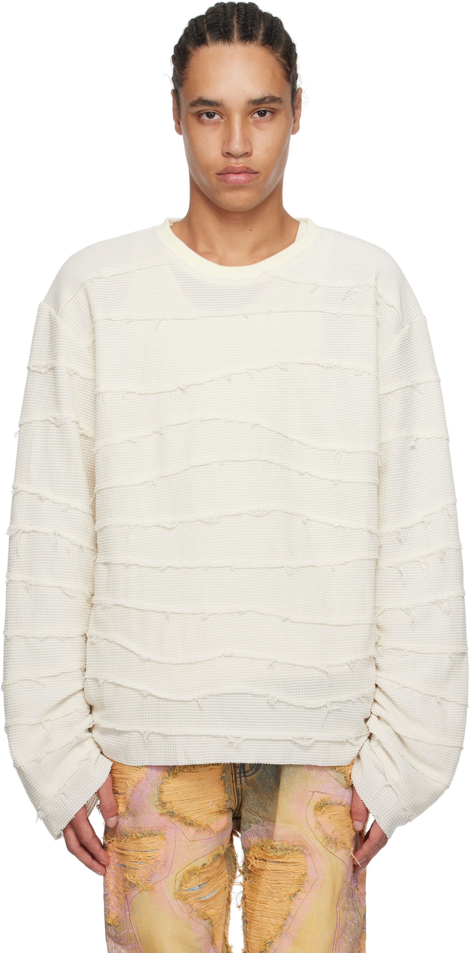 Sveter Who Decides War Who Decides War Wavelength Thermal T-Shirt Biela | 1110530019SS25, 0