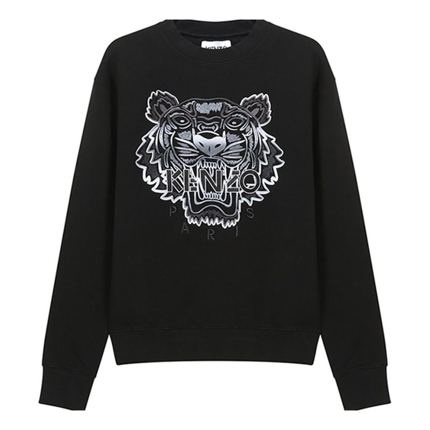 Mikina KENZO Kenzo Tiger Head Embroidered Sweatshirt Čierna | FB55SW1164XG-99, 0