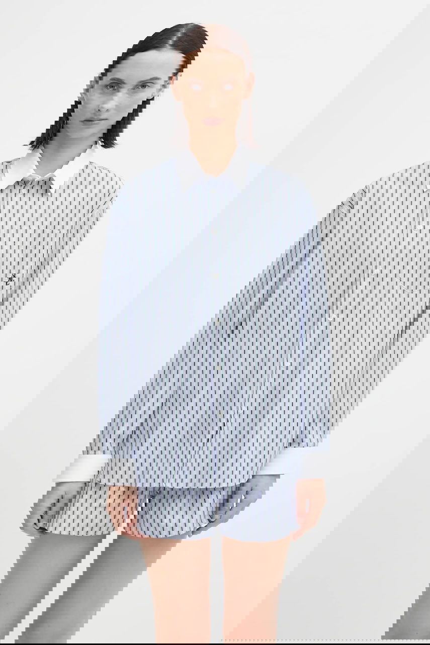 Košeľa Sporty & Rich Src Oversized Striped Shirt with Classic Collar Rôznofarebný | SI019621302MU02, 0