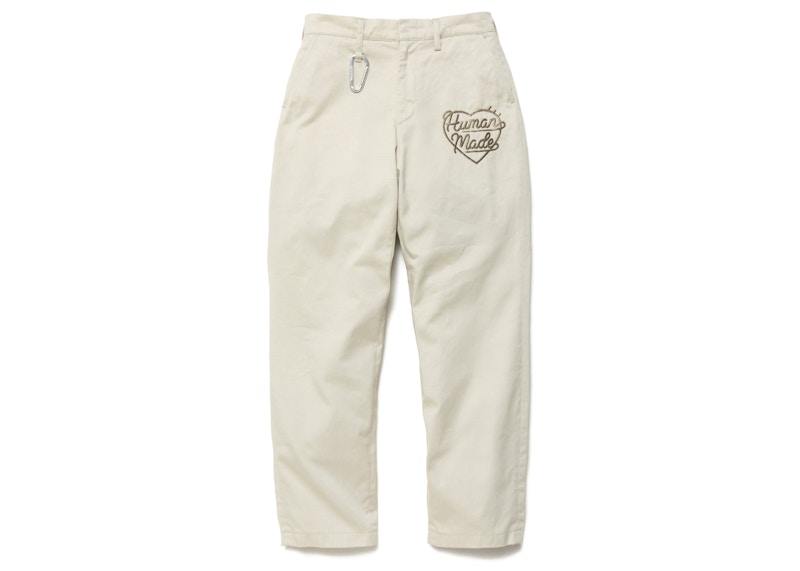 Nohavice Human Made Heart Logo Embroidered Chino Pants Béžová | HM25PT007