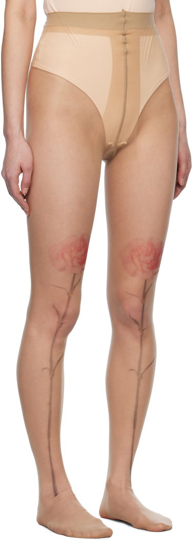 Ponožky Simone Rocha Simone Rocha Sheer Carnation Tights Béžová | SOCK57 0635, 1