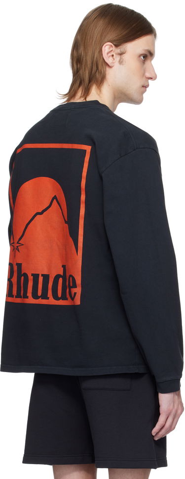Sveter Rhude Rhude Moonlight Badge Long Sleeve T-Shirt Čierna | RHSS25TT16012, 2
