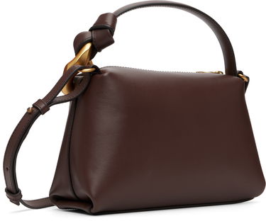 Taška cez rameno JW Anderson JW Anderson The JWA Small Corner Leather Shoulder Bag with Sculptural Link Handle Hnedá | HB0758-LA0232, 2