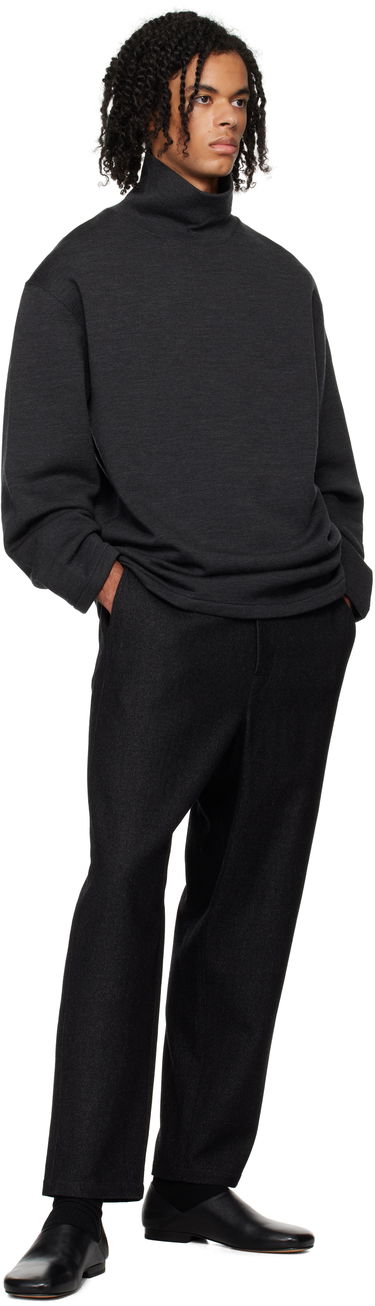 Sveter LEMAIRE Lemaire Mock Neck Sweatshirt Čierna | TO1287 LJ1020, 3