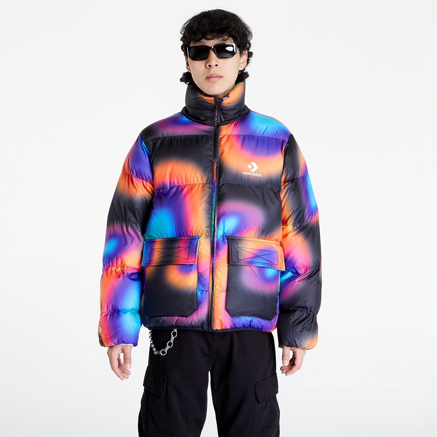 Prešívaná bunda Converse Printed Puffer Jacket Thermo Heat Signature Rôznofarebný | 10024058-A01, 0