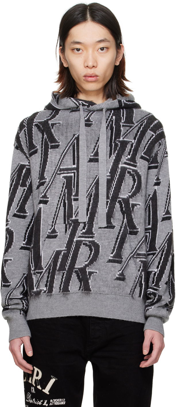 Mikina AMIRI Repeat Hoodie Šedá | PS24MKH003, 0