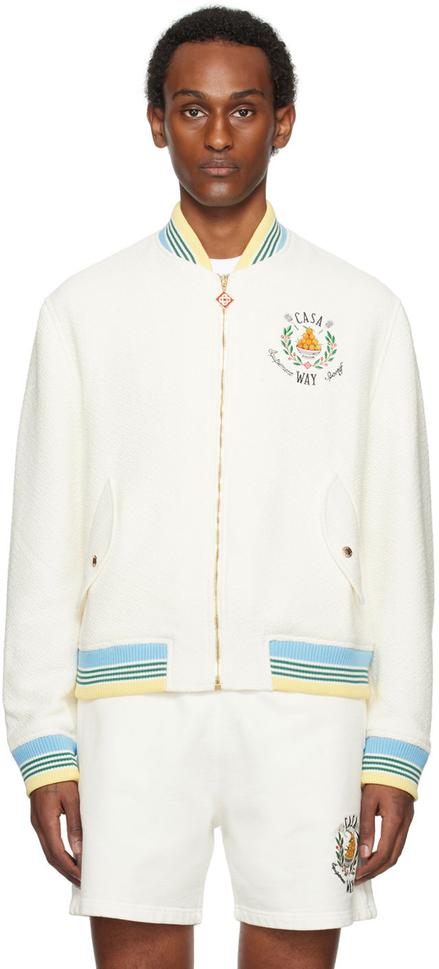 Bomber bunda Casablanca Bomber Jacket Biela | MPS24-OT-102-01, 0