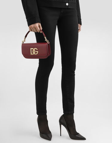 Taška cez rameno Dolce & Gabbana Dolce & Gabbana 3.5 Leather Shoulder Bag Vínová | BB7603AW57680346, 1