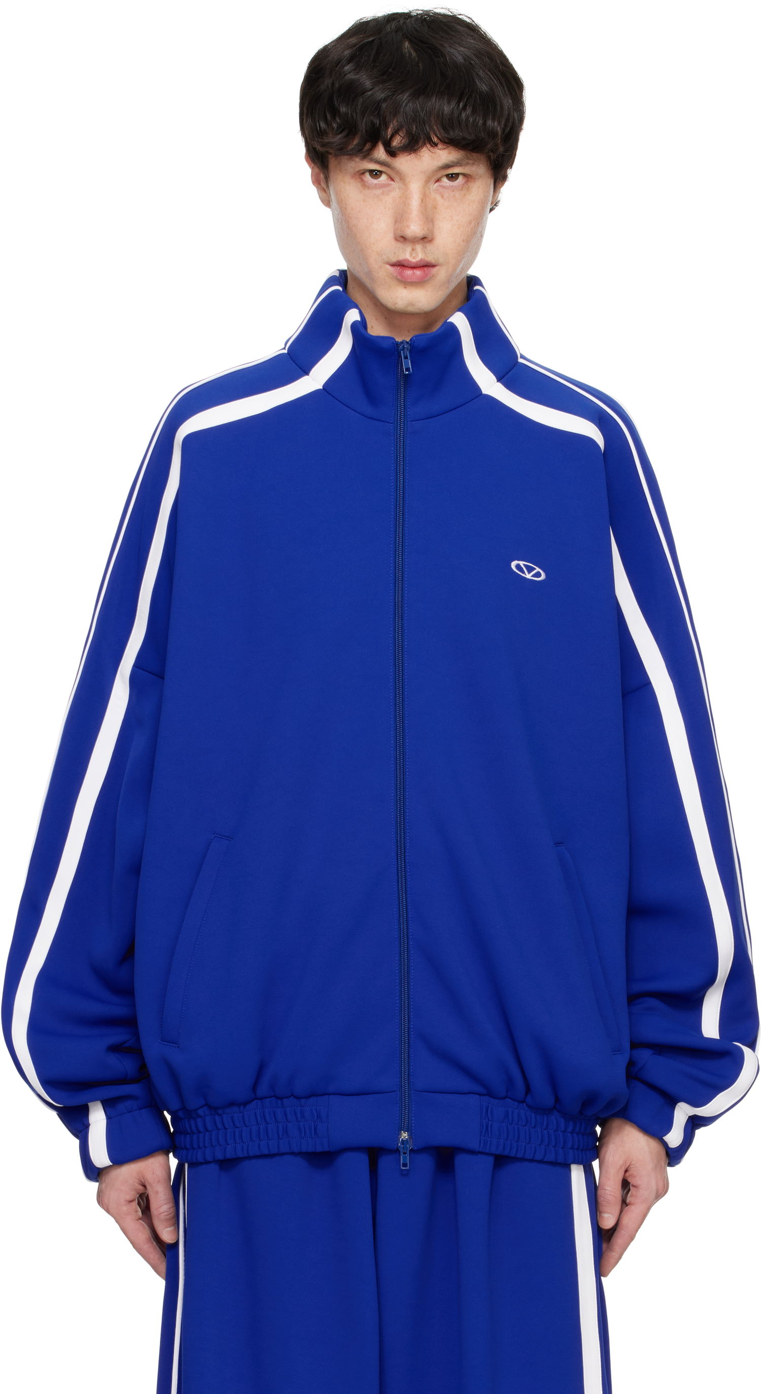 Bunda VETEMENTS Oval Logo Gym Jacket Modrá | UA66JA360N, 0