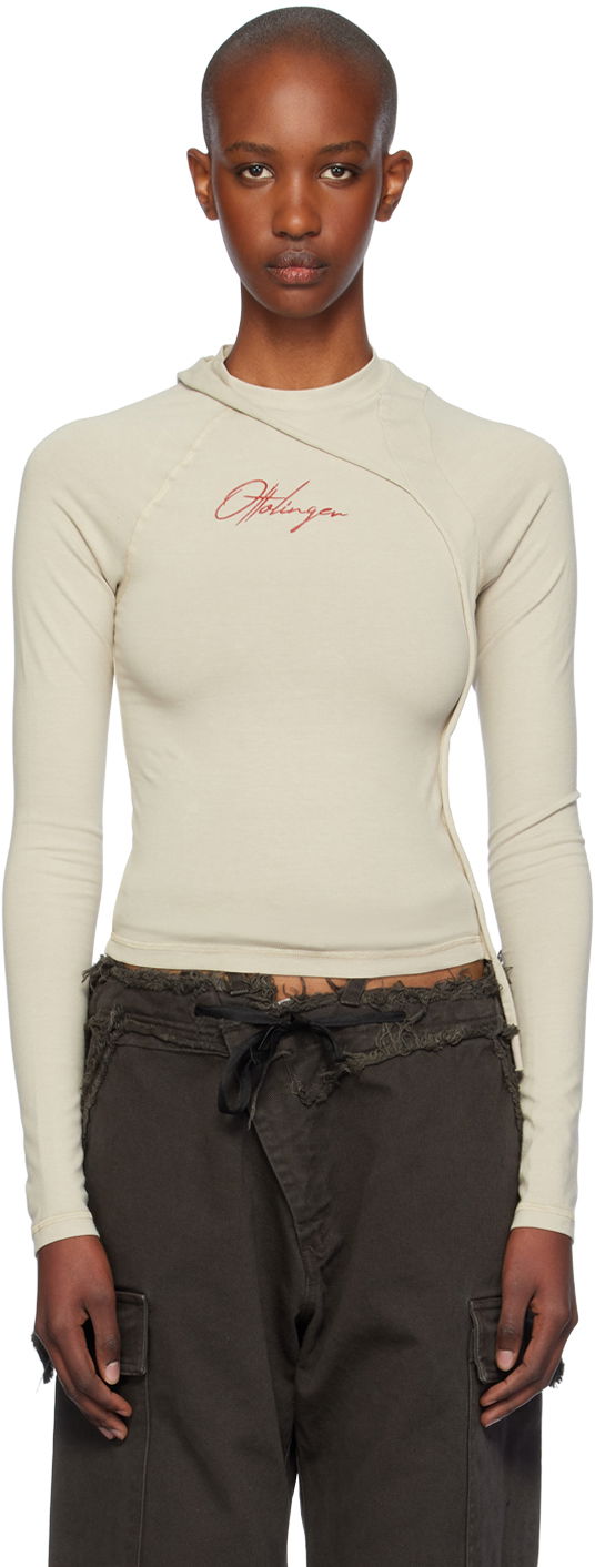 Tričko Ottolinger Ottolinger Deconstructed Fitted T-Shirt Béžová | 1150105121, 0