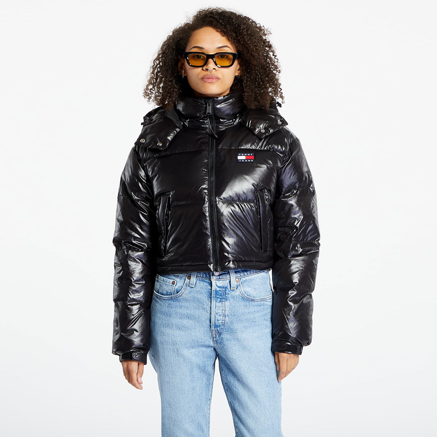 Prešívaná bunda Tommy Hilfiger Alaska Cropped Puffer Jacket Čierna | DW0DW16572 BDS, 0