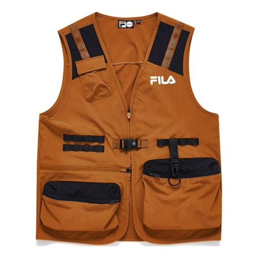 Vesta FILA Fusion Utility Multi-Pocket Vest Hnedá | T11M133702F-DR