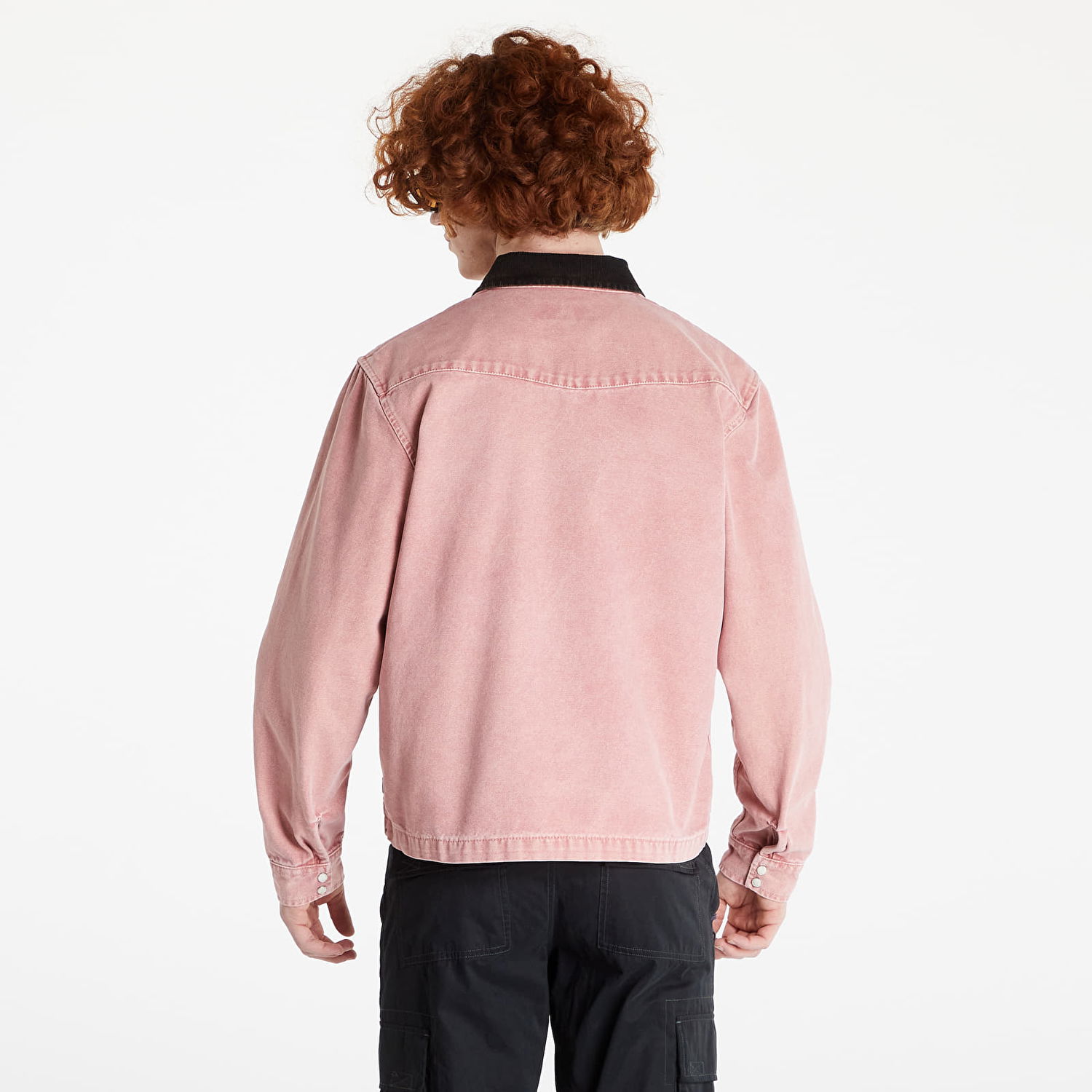 Bunda Stüssy Washed Canvas Work Shirt Ružová | 1110214 dusty rose, 1
