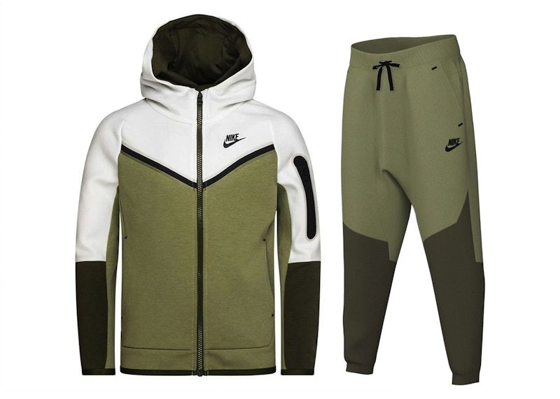 Súprava Nike Kids' Tech Fleece Hoodie & Joggers Set Zelené | CU9223 121/CU9213 334