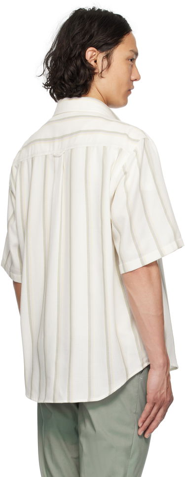 Košeľa BOSS Hugo Loose-Fit Striped Open-Weave Shirt Béžová | 50539341, 2