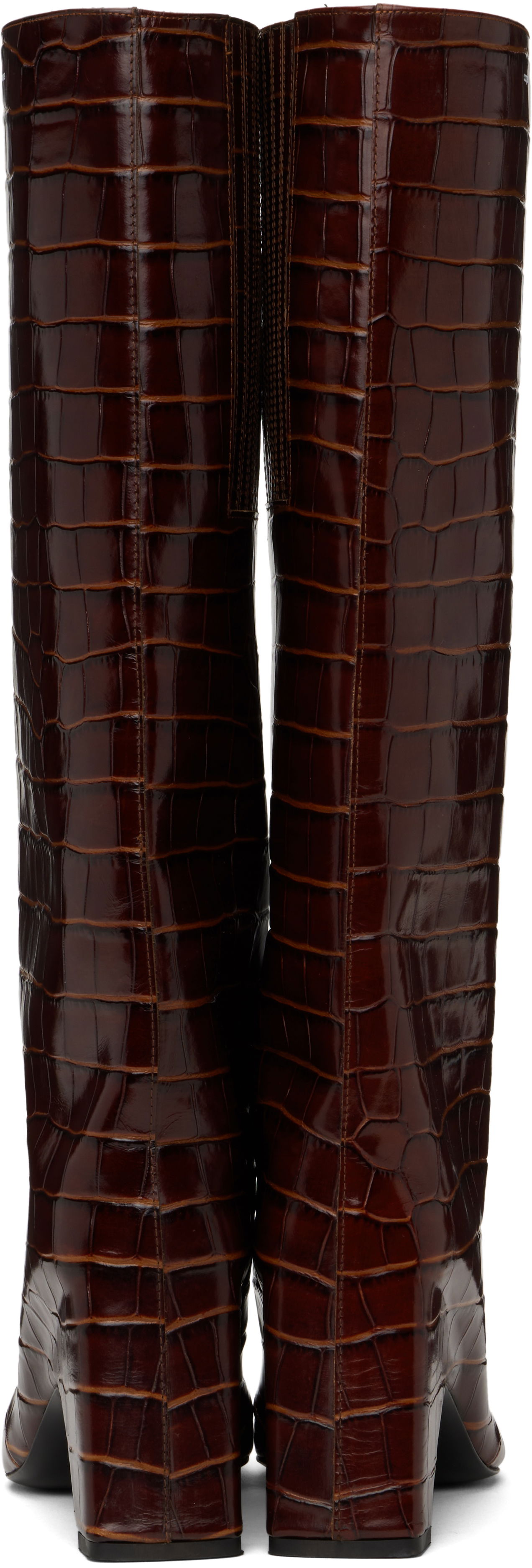 Starostlivosť o obuv Coperni Coperni Croco Bridge Tall Boots Hnedá | COPSH03F6032, 1