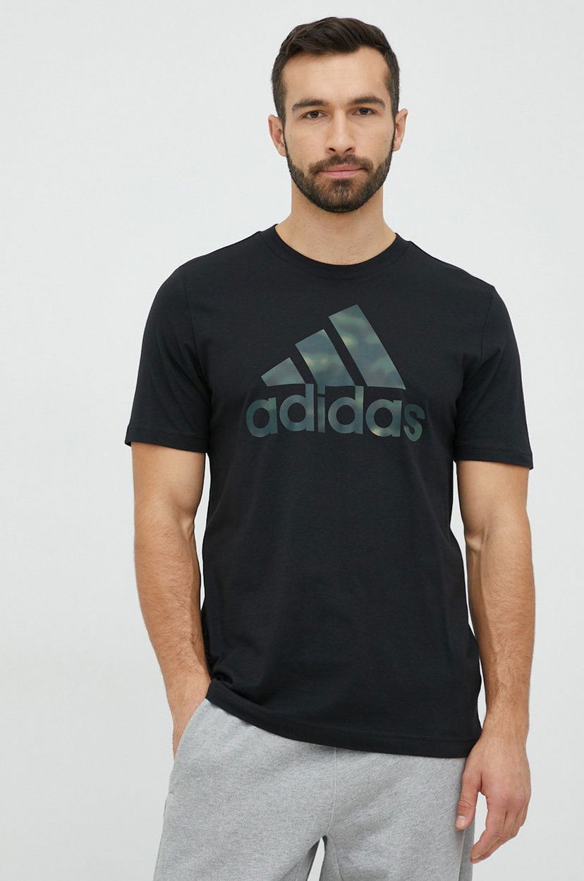 Tričko adidas Originals Adidas Camo Logo Graphic T-Shirt Čierna | HL6934