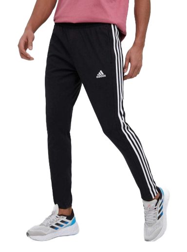 Tepláky adidas Originals Essentials Single Jersey Tapered Open Hem 3-Stripes Joggers Čierna | IC0044