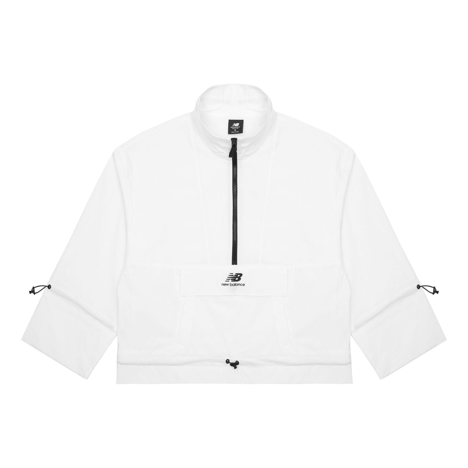 Vetrovka New Balance Logo Woven Half-Zip Jacket Biela | AWJ13321-IV, 0