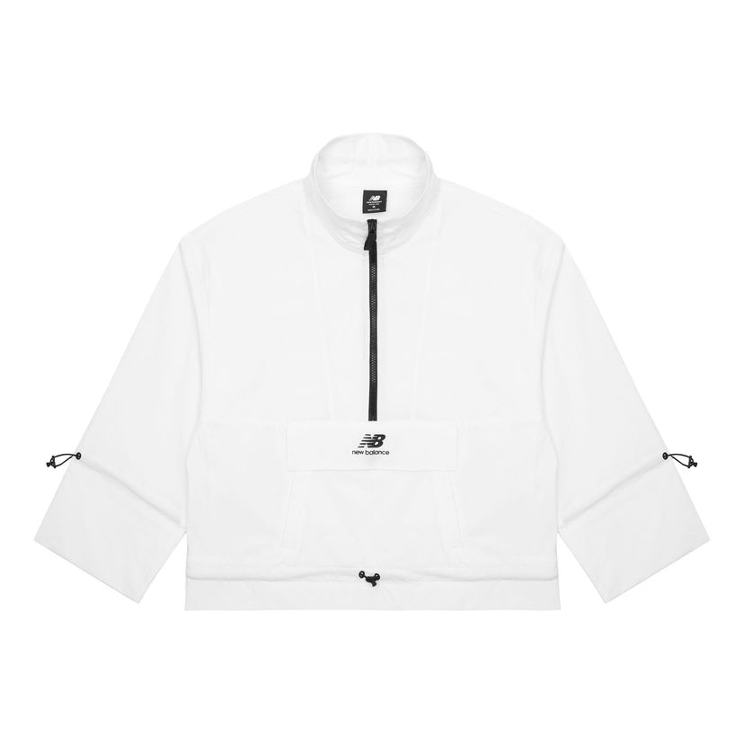 Vetrovka New Balance Logo Woven Half-Zip Jacket Biela | AWJ13321-IV