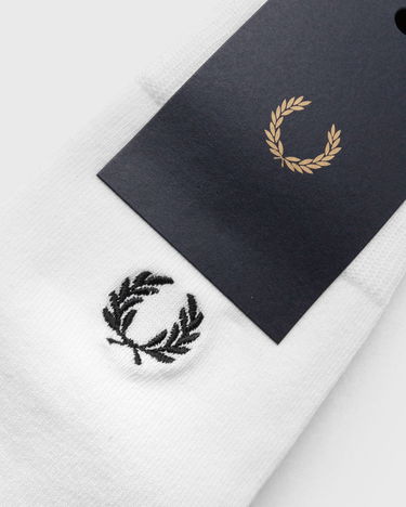 Ponožky Fred Perry Classic Laurel Wreath Sock White Biela | C7135 L59, 4