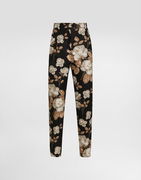 Dolce & Gabbana Vintage Rose-Print Brocade Trousers