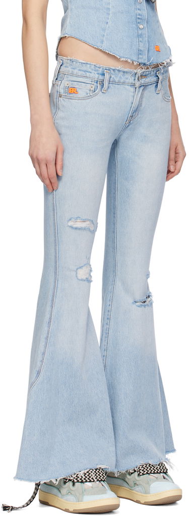 Džínsy ERL ERL Levi's Edition Distressed Flare Jeans Modrá | ERL07P301, 1