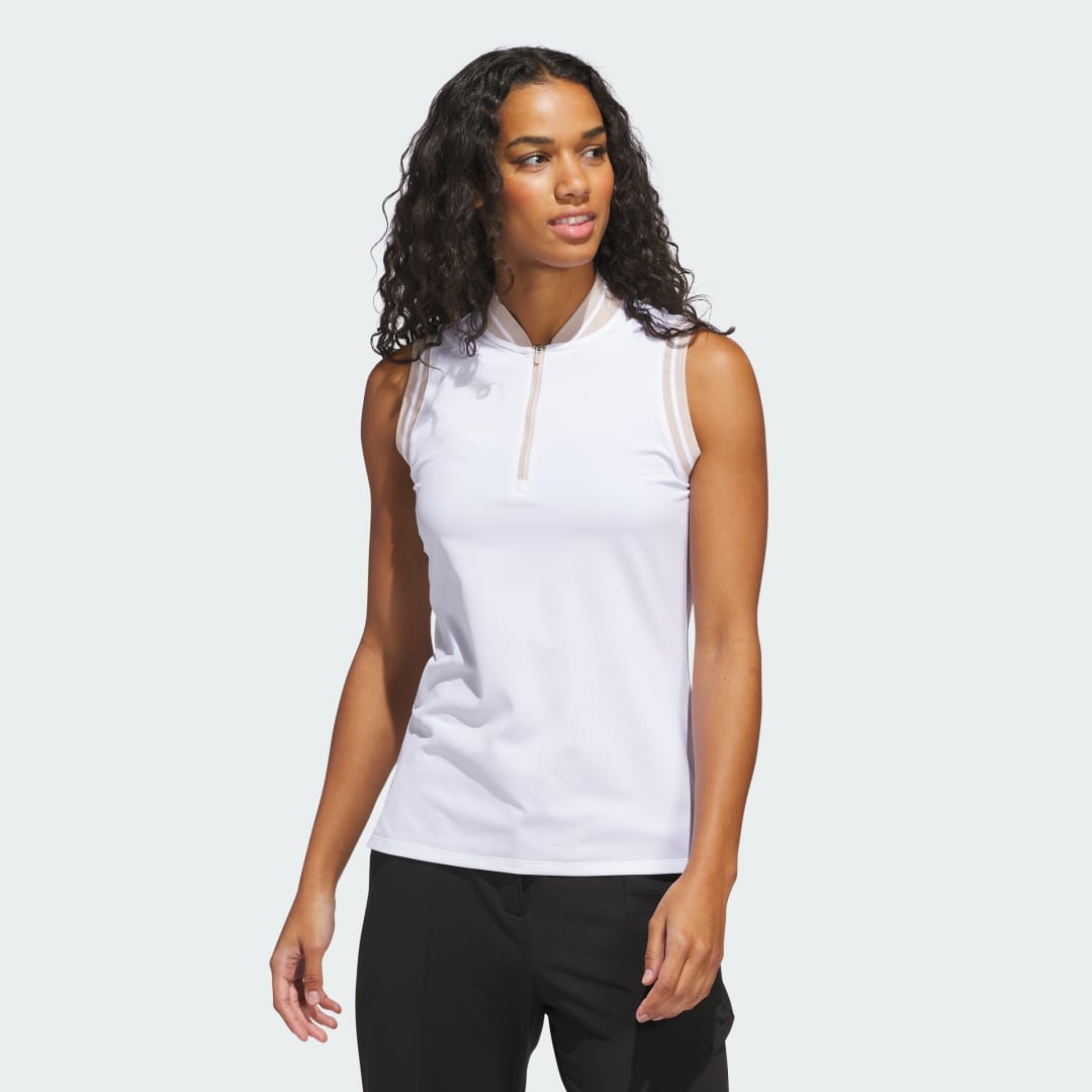 Tielko adidas Performance Ultimate365 Sleeveless Zip Polo Shirt undefined | JE9911, 0