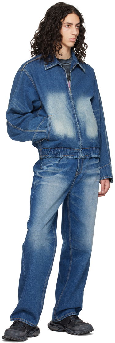 Bomber bunda We11done We11done Faded Denim Jacket Modrá | WD-DJ1-23-329-U-BL, 3