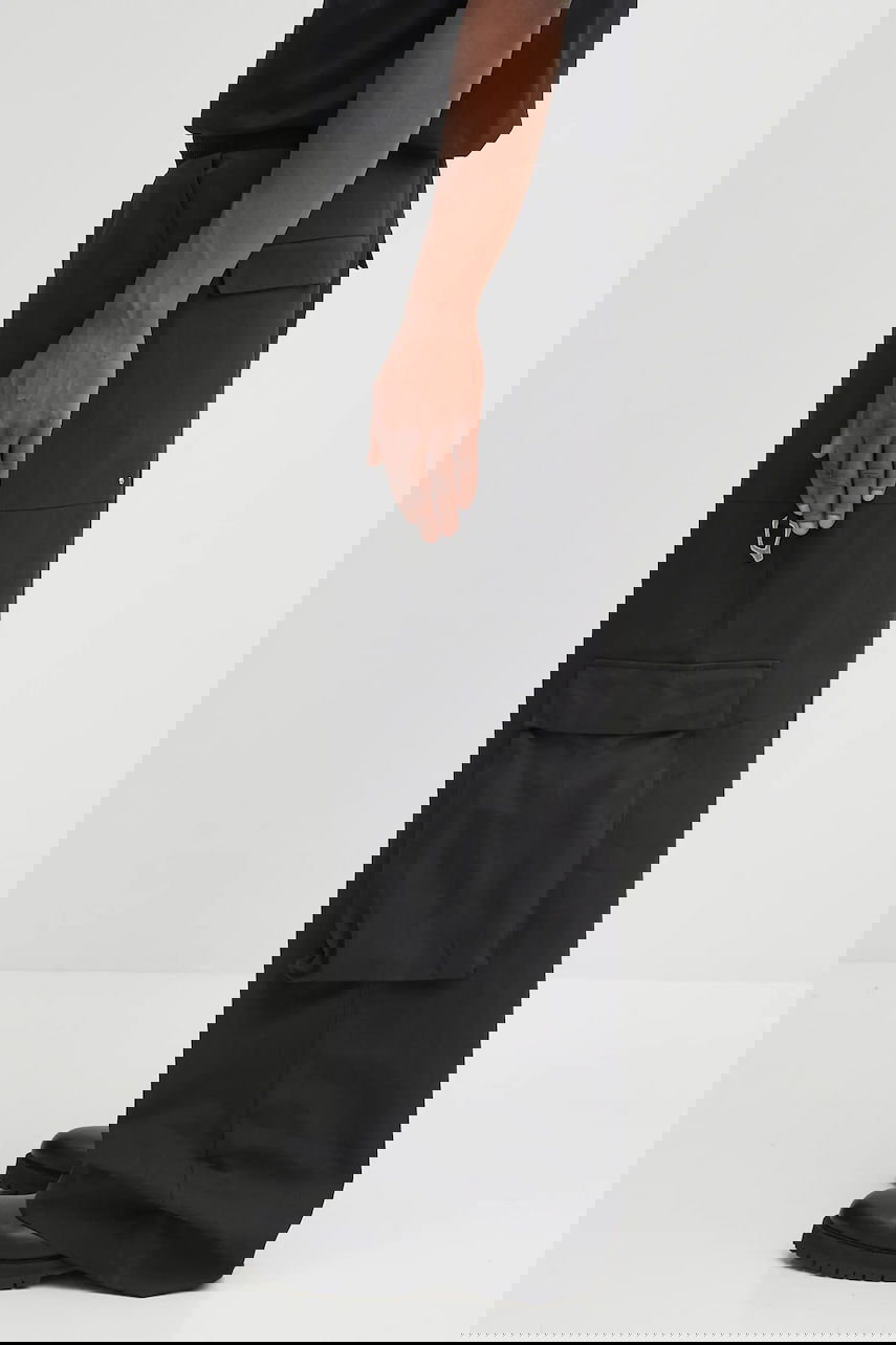 Cargo nohavice HELIOT EMIL Heliot Emil PREAW25 Wide Leg Cargo Pants Čierna | PREAW25.M.10.207.BLK01, 1
